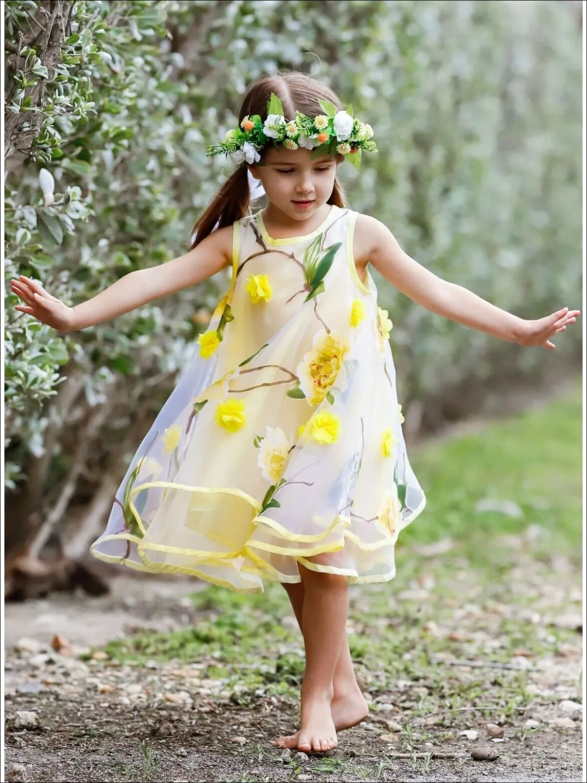 Spring Dreams Flower Lace Party Dress
