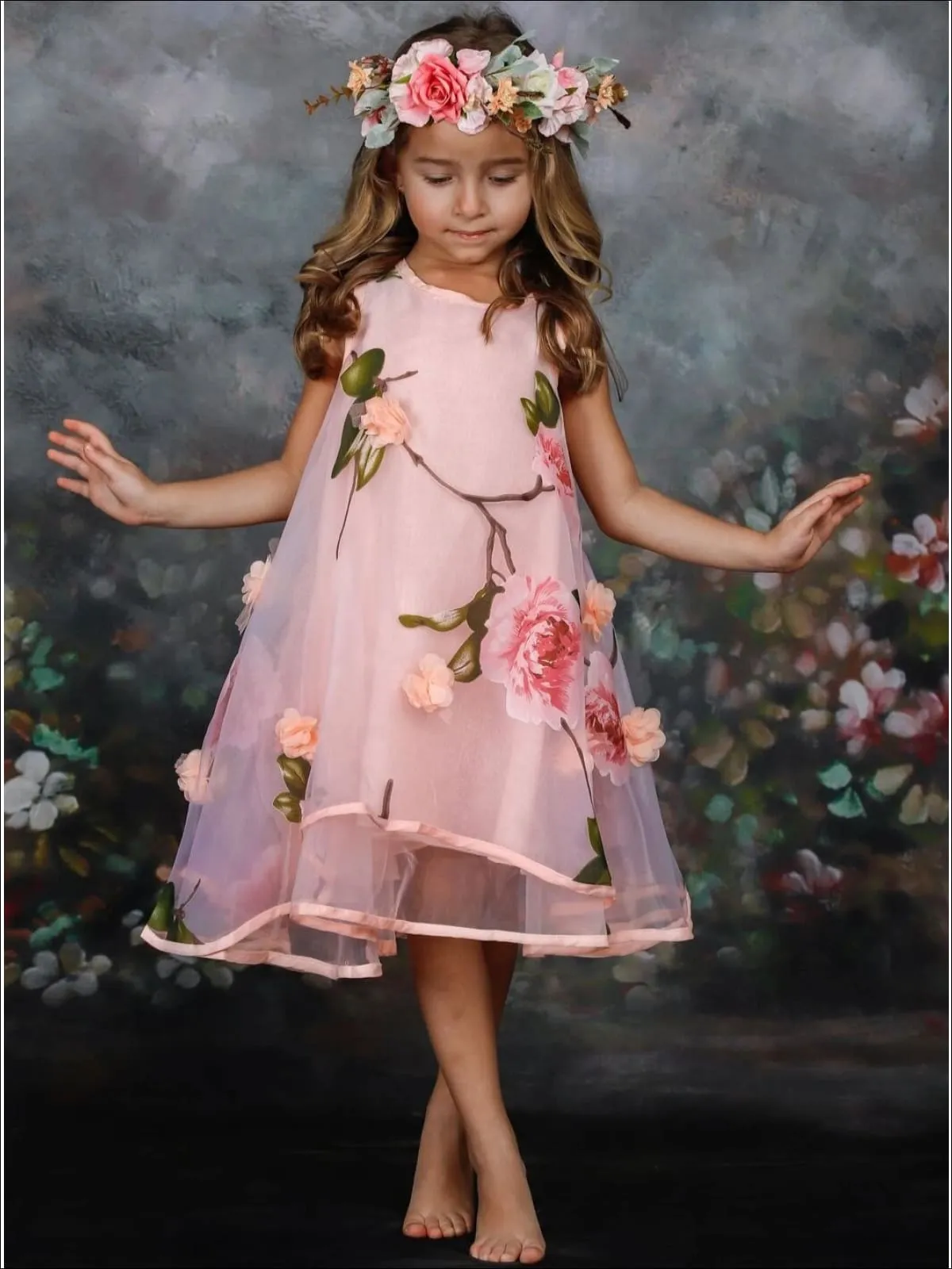 Spring Dreams Flower Lace Party Dress