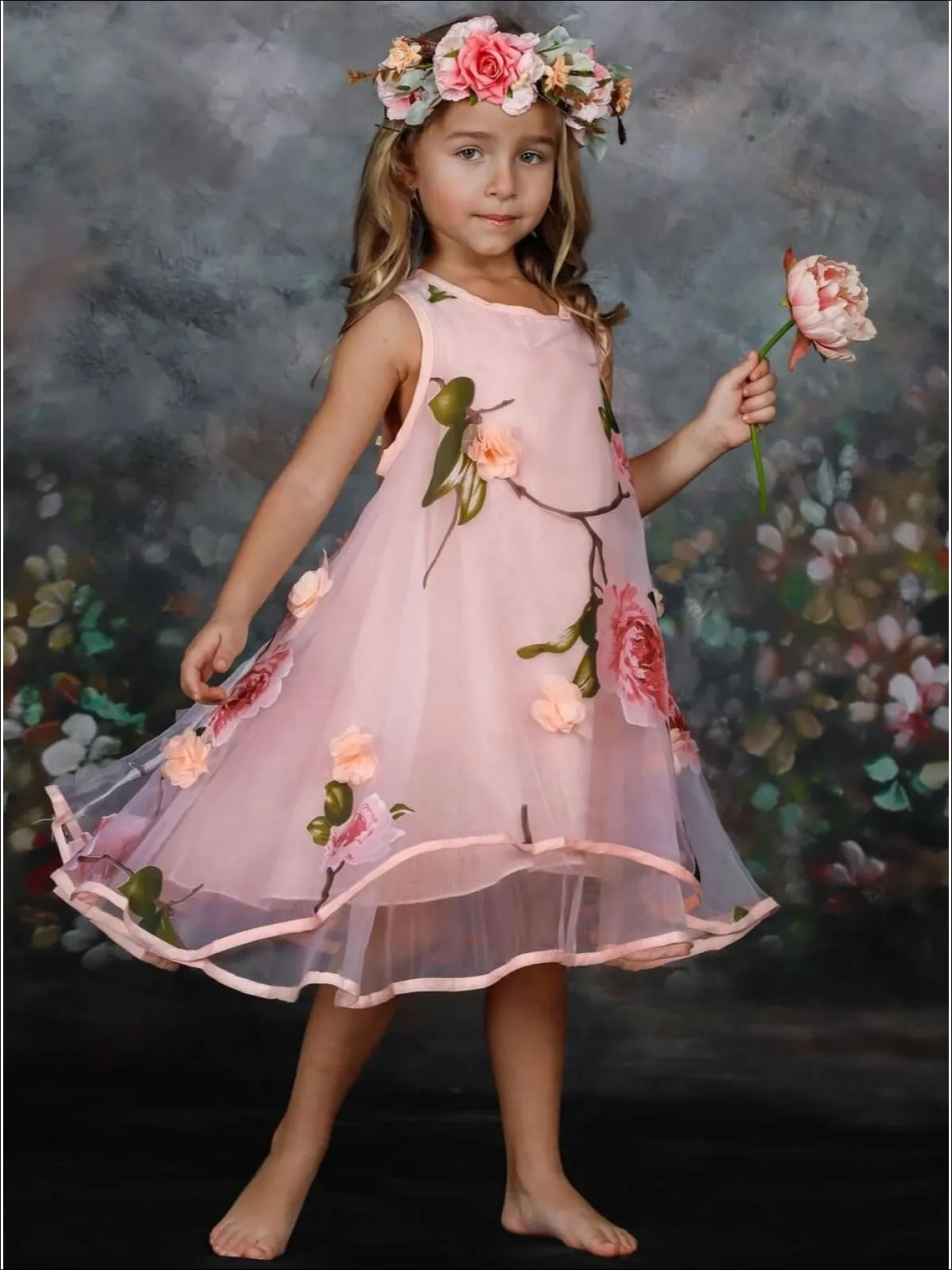 Spring Dreams Flower Lace Party Dress
