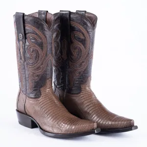 TANNER MARK EXOTIC LEATHER Lizard MD KT Cowboy Boots Snip Toe