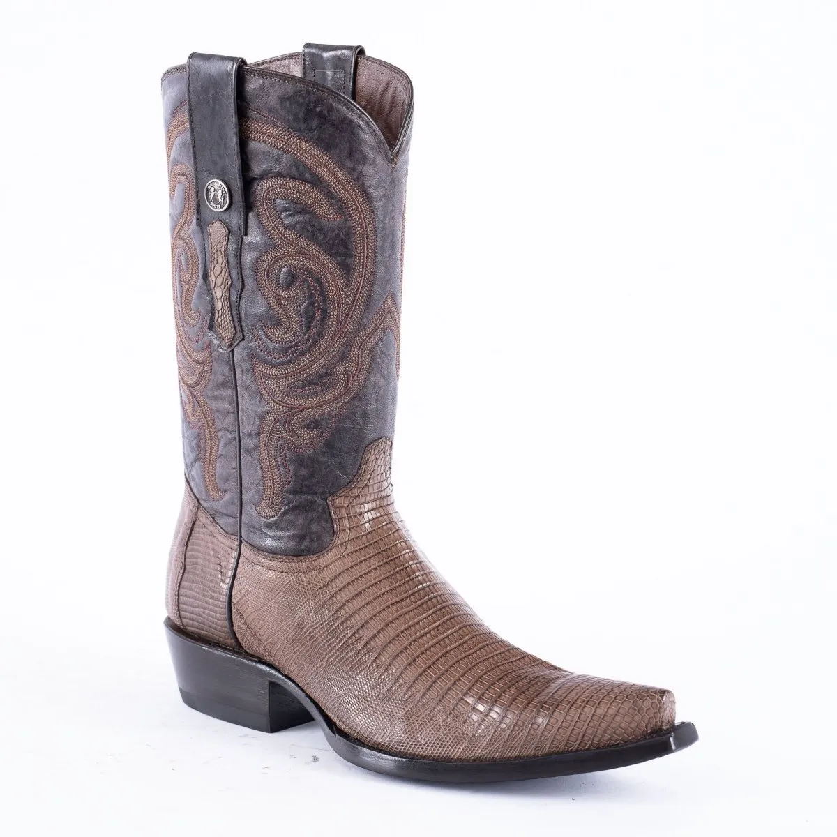 TANNER MARK EXOTIC LEATHER Lizard MD KT Cowboy Boots Snip Toe