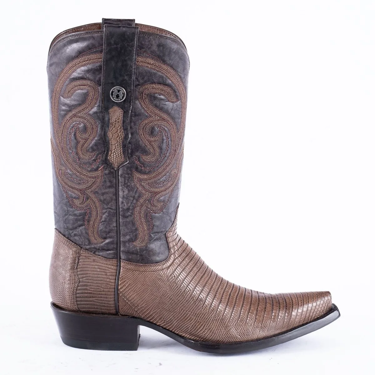 TANNER MARK EXOTIC LEATHER Lizard MD KT Cowboy Boots Snip Toe