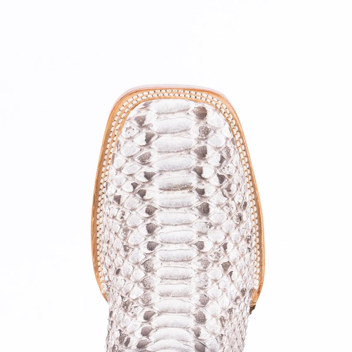 TANNER MARK MEN'S EXOTIC LEATHER Python Molorus Backcut Natural Cowboy Boots SPECIAL EDITION
