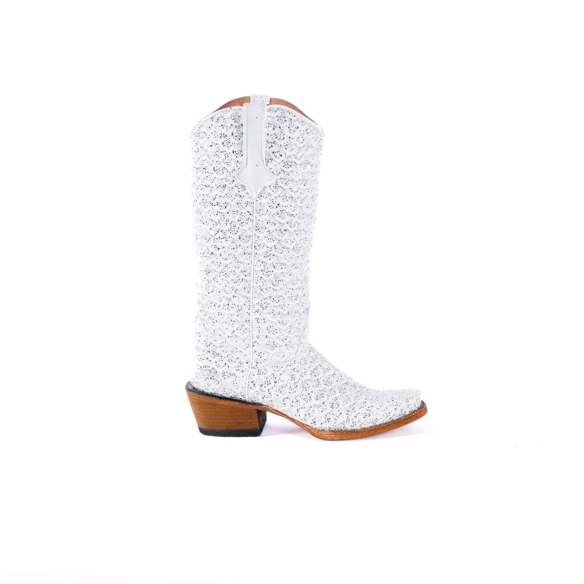 TANNER MARK WOMEN’S Dragon White & Silver Complete Cowgirl Boots