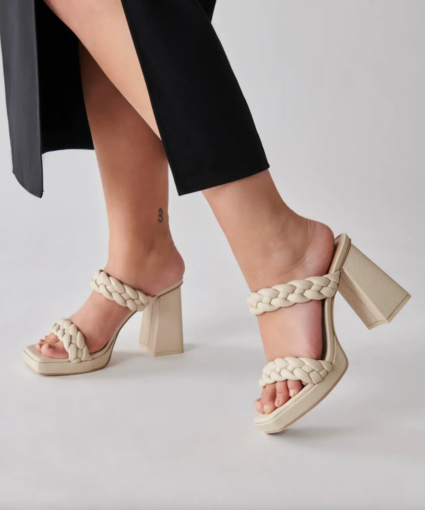 The Ashby Platform Heel by Dolce Vita - Ivory