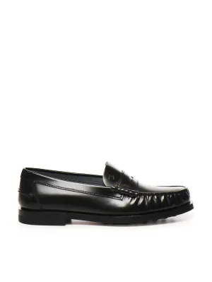Tod's Black Calfskin Leather Loafers