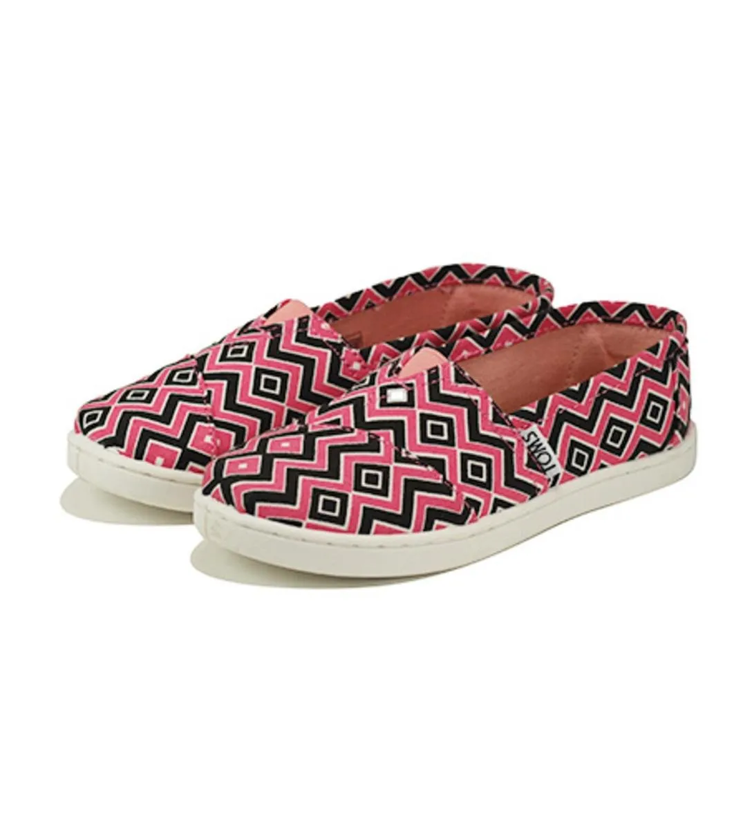 Toms for Kids: Classic Coral Canvas Chevron