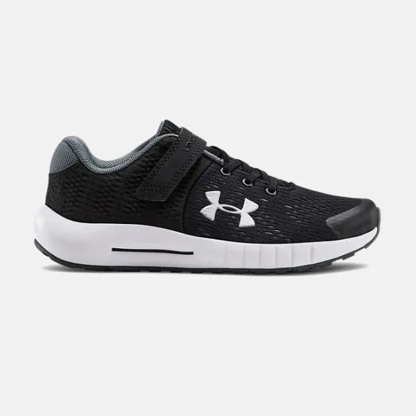 Under Armour Black/White/Metallic Silver Pursuit A/C Sneaker
