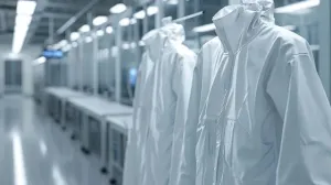 Valutek Launderable Polyester Cleanroom Coverall - Static Dissipative, Reusable, ISO Class 3-4 Compatible