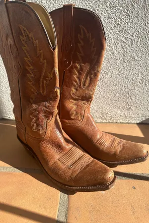 VINTAGE OLD WEST BOOTS | caramel