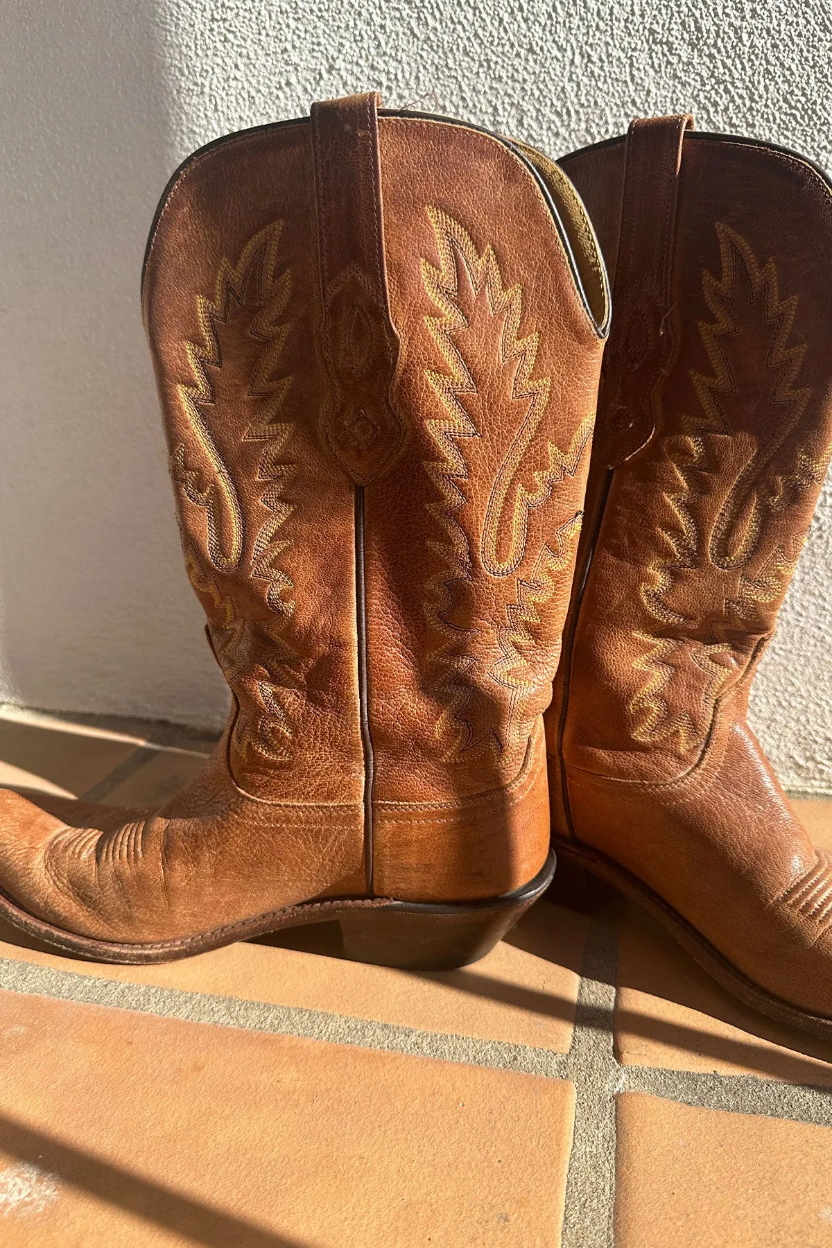 VINTAGE OLD WEST BOOTS | caramel