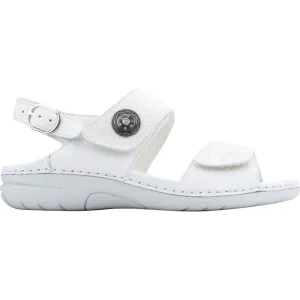 Waldlaufer Gunna (Flower) White Leaf Print Sandals