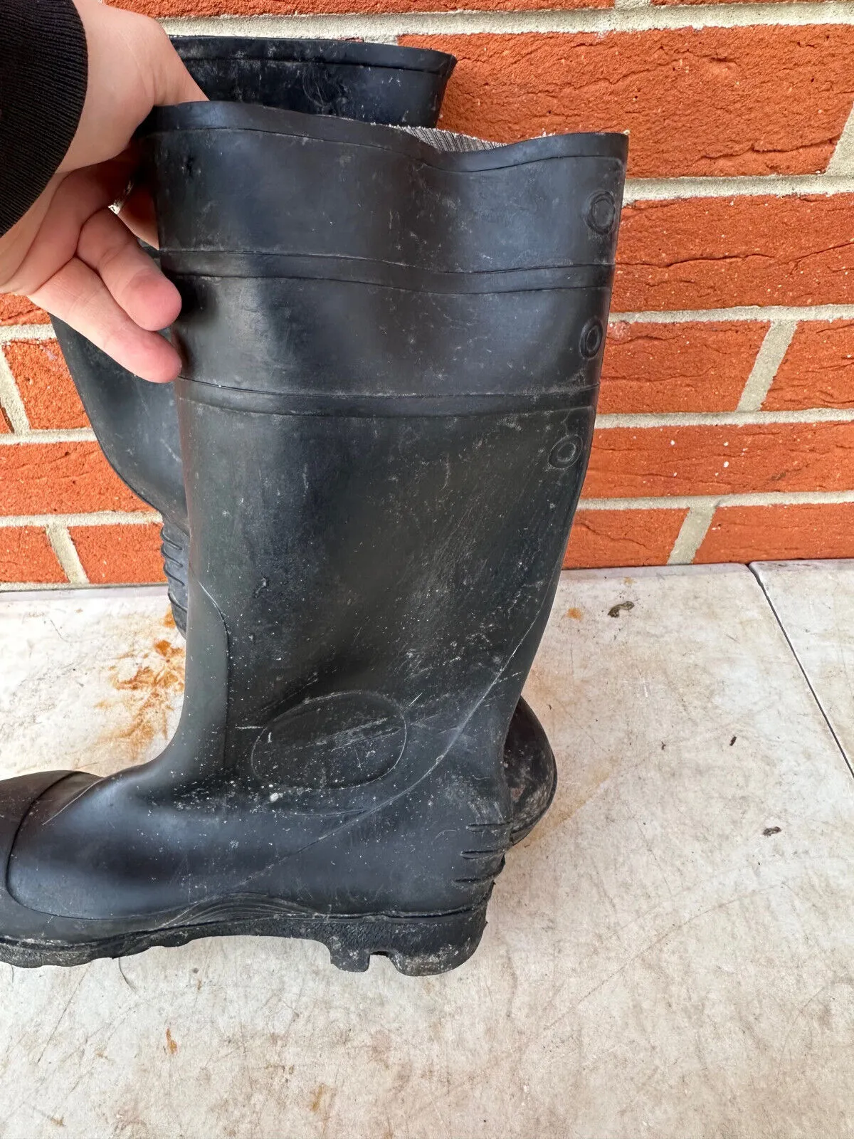 Warrior Safety Rubber Wellies Wellington Boots - Size UK 8 - EU 42