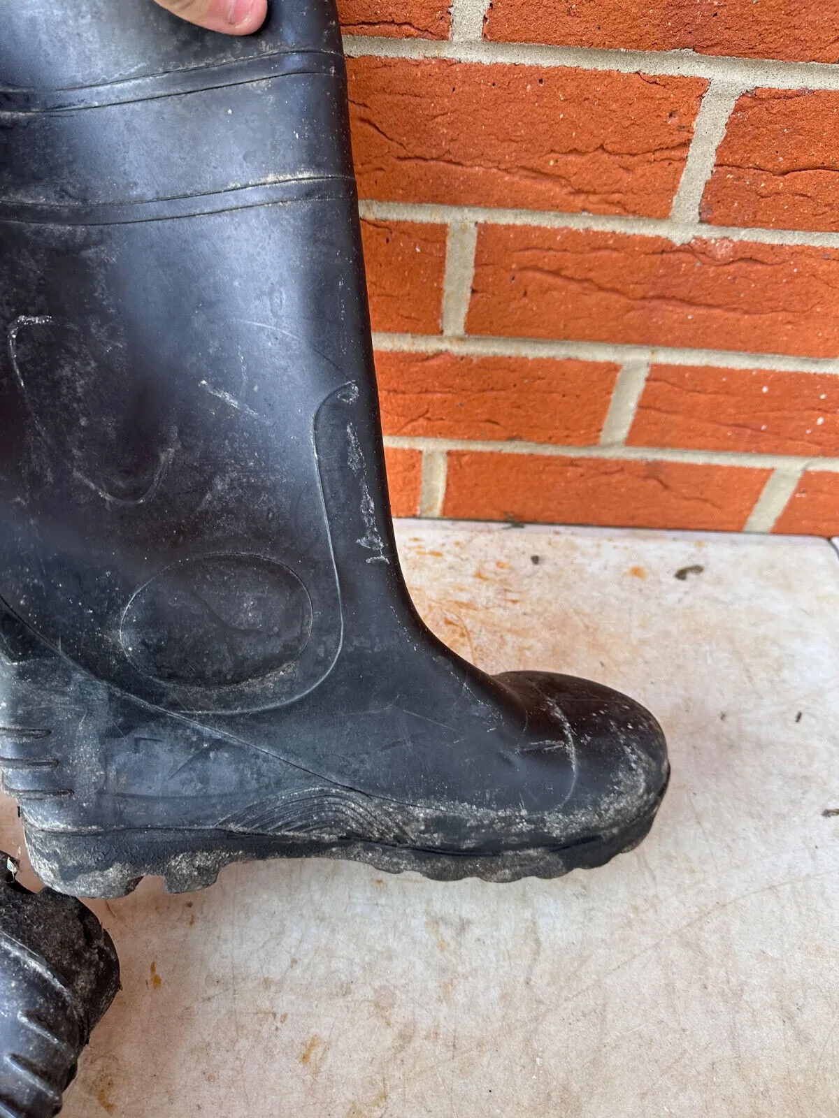 Warrior Safety Rubber Wellies Wellington Boots - Size UK 8 - EU 42