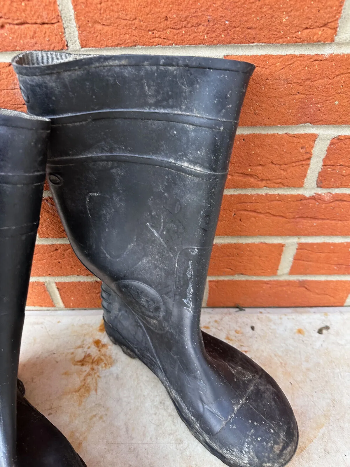 Warrior Safety Rubber Wellies Wellington Boots - Size UK 8 - EU 42