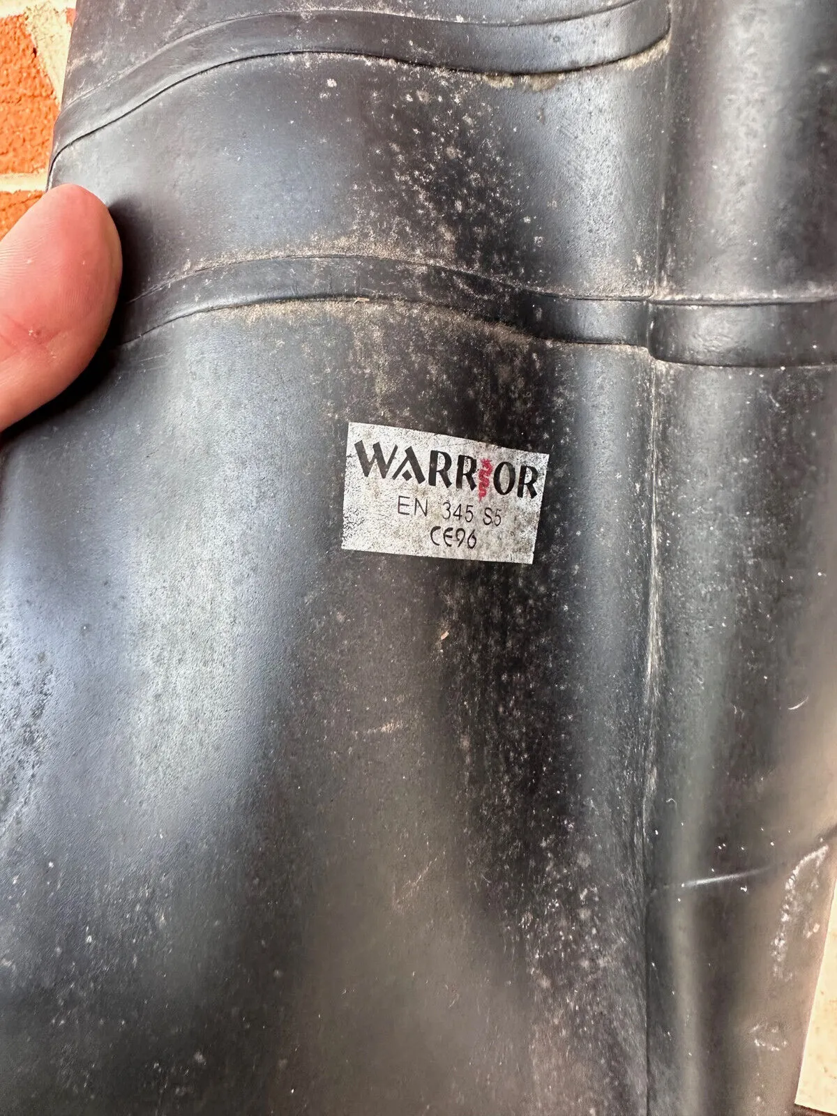 Warrior Safety Rubber Wellies Wellington Boots - Size UK 8 - EU 42
