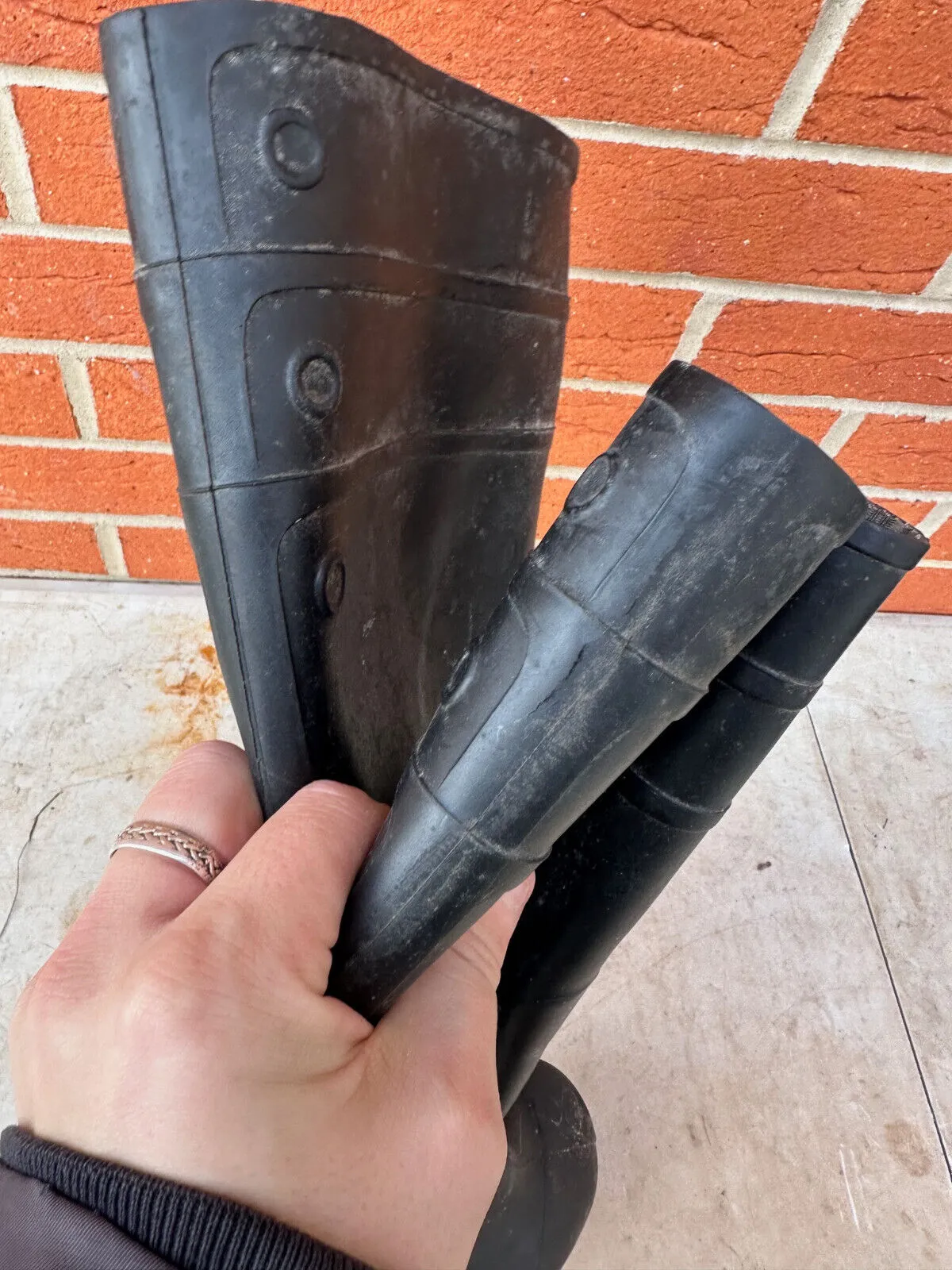 Warrior Safety Rubber Wellies Wellington Boots - Size UK 8 - EU 42