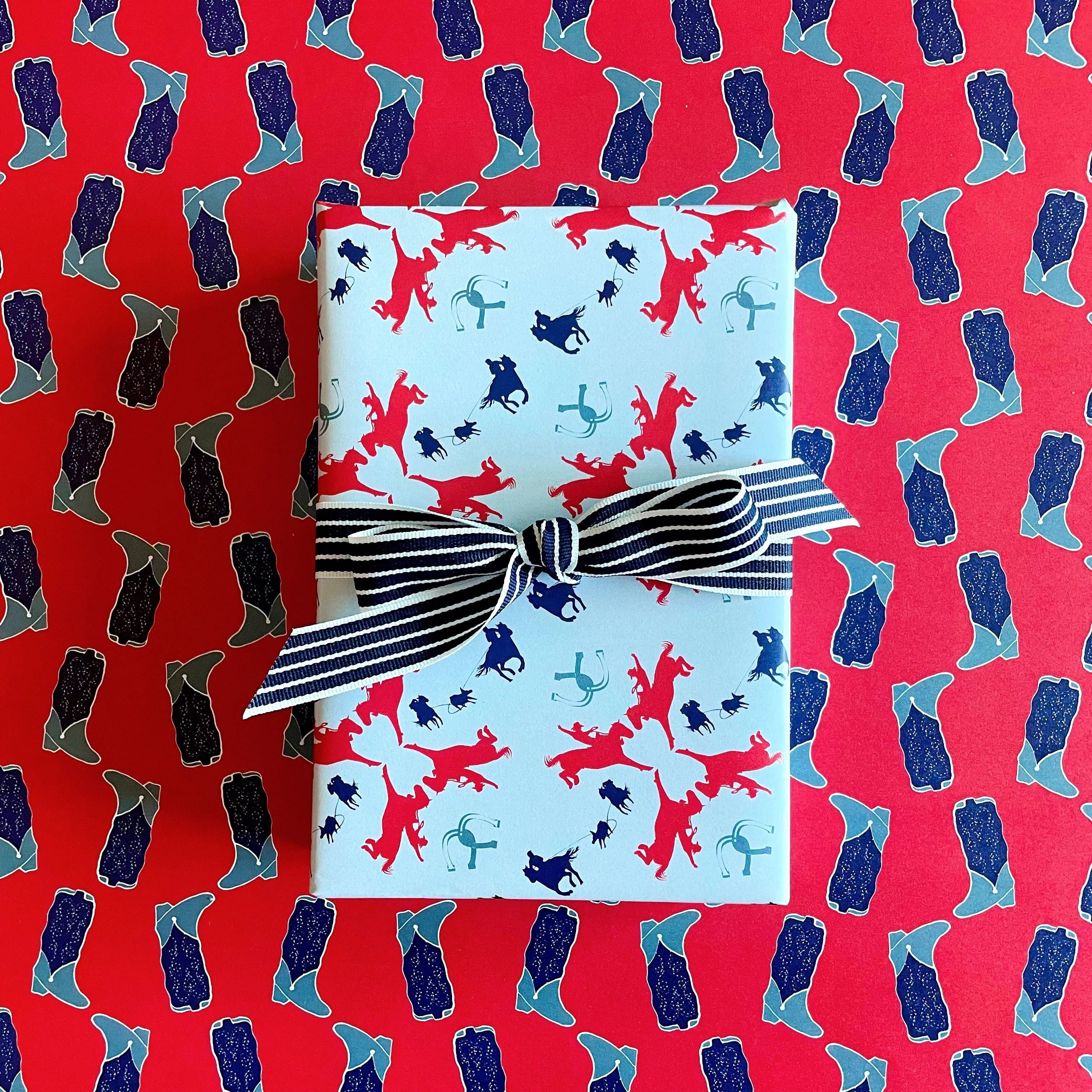 Western Boots   Cowboys Gift Wrap Sheets