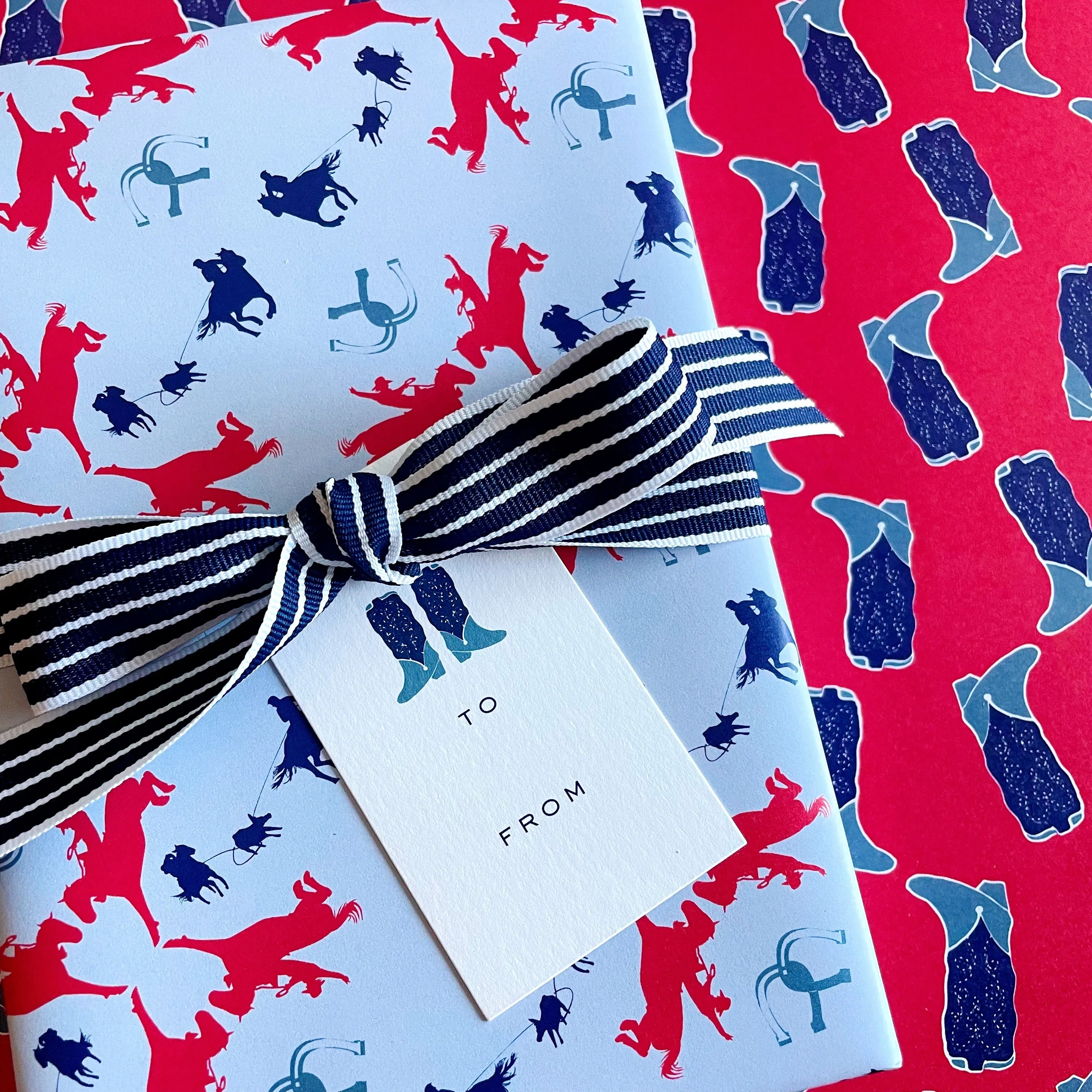 Western Boots   Cowboys Gift Wrap Sheets