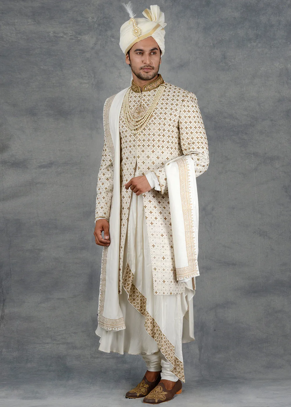 White Sherwani | Siddhesh Chauhan