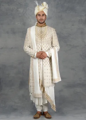 White Sherwani | Siddhesh Chauhan