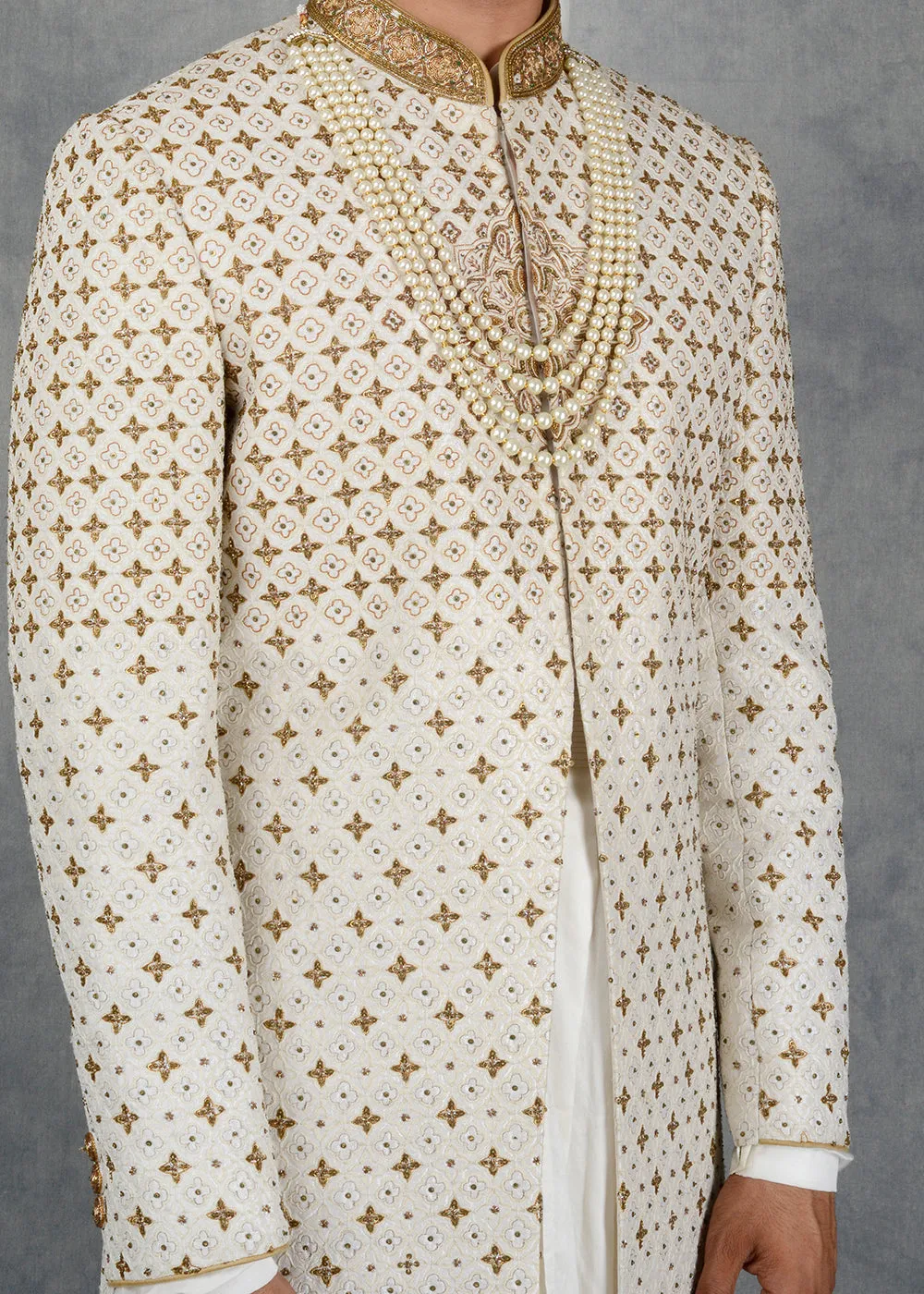 White Sherwani | Siddhesh Chauhan