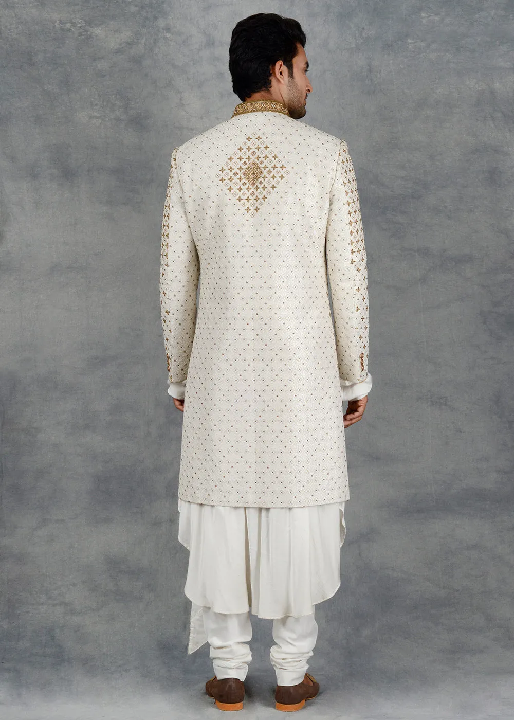 White Sherwani | Siddhesh Chauhan
