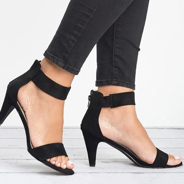Women Sandals Open Toe  Shoes With 5CM High Heels Sandals