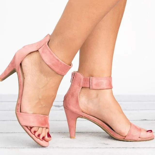 Women Sandals Open Toe  Shoes With 5CM High Heels Sandals