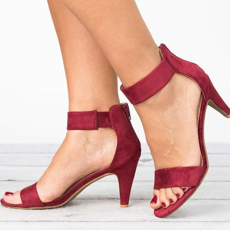 Women Sandals Open Toe  Shoes With 5CM High Heels Sandals