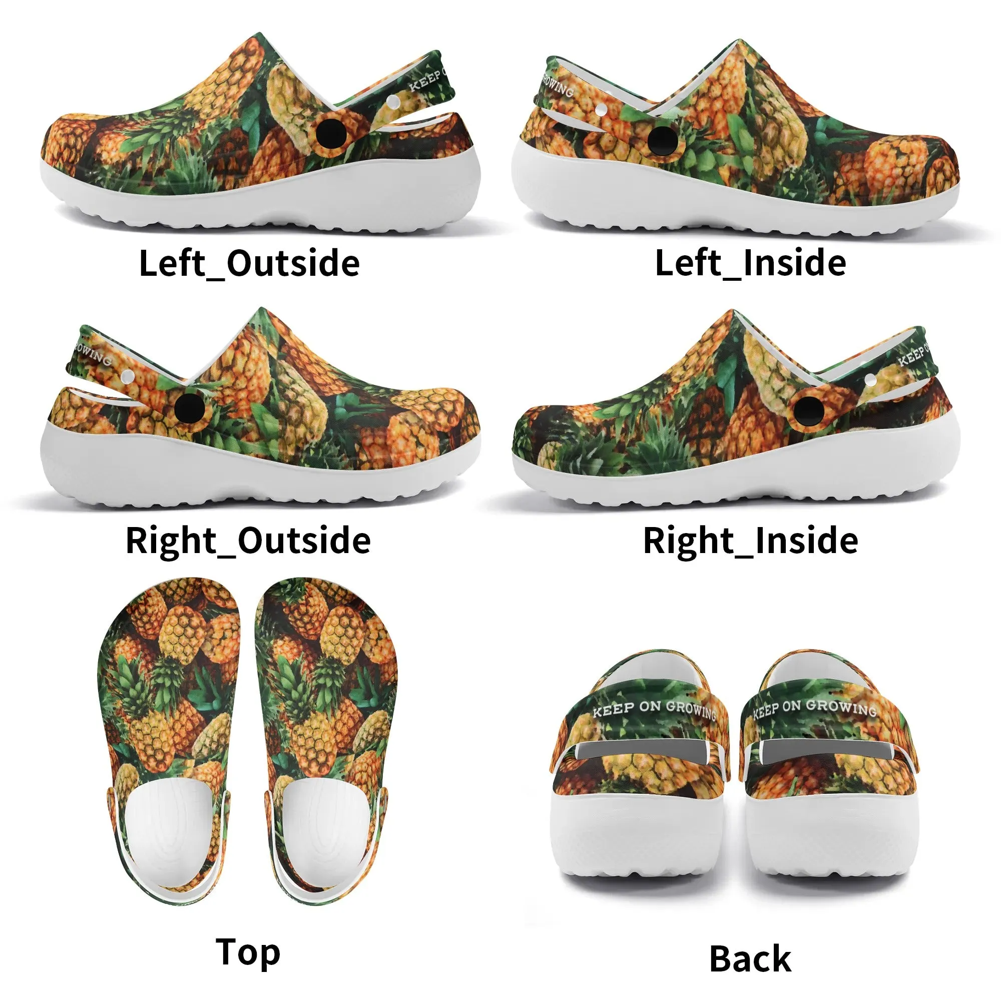 Women's All Season Clogs: Pineapple