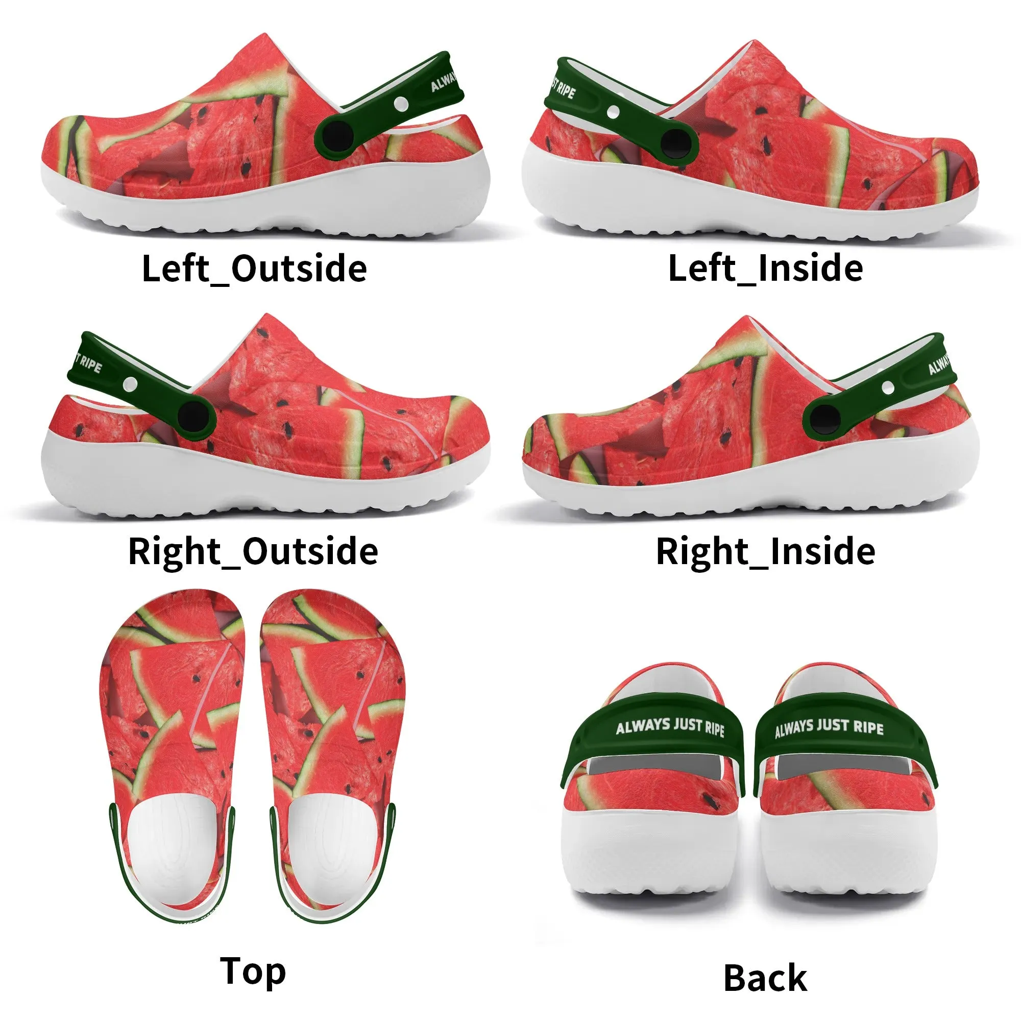 Womens All Season Clogs: Watermelon