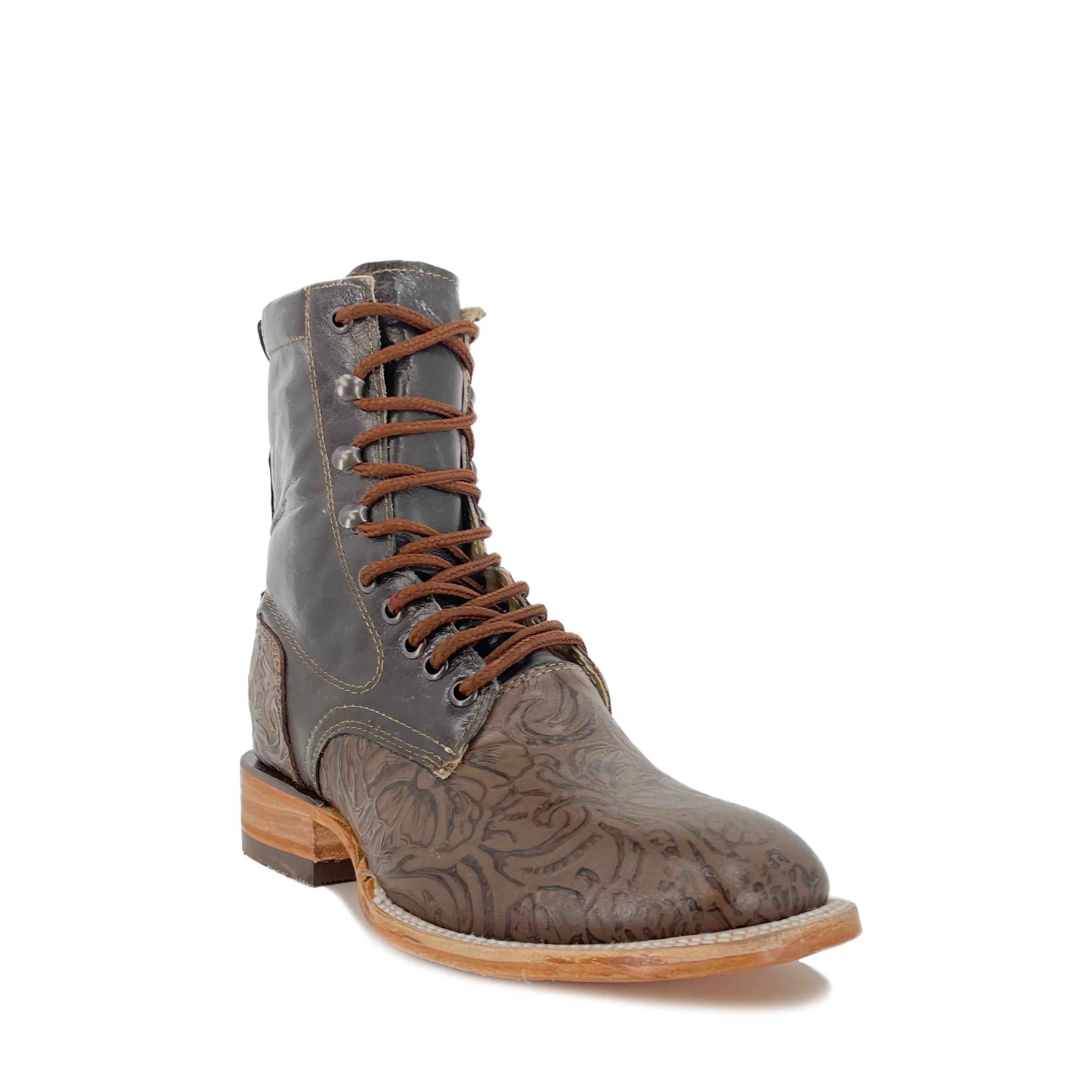 Women's Lace Up Boots - Vignette Flowers