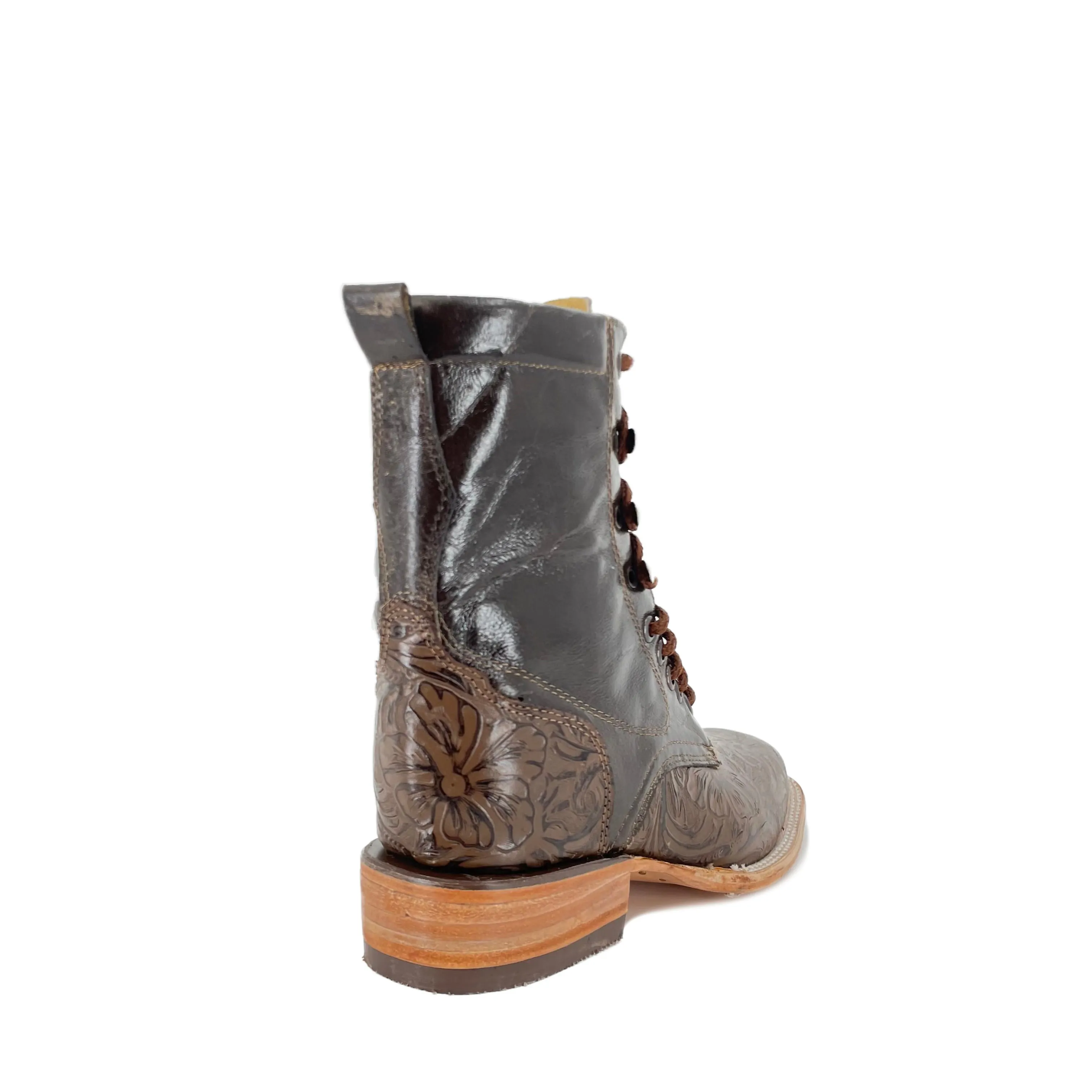 Women's Lace Up Boots - Vignette Flowers