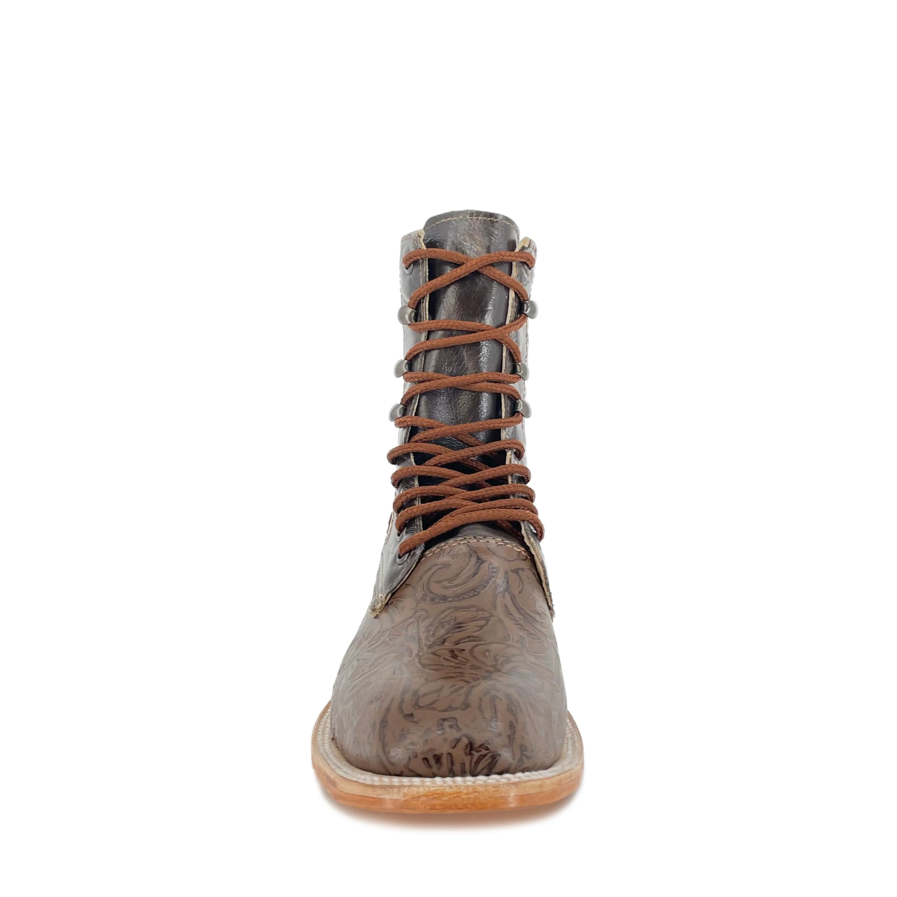 Women's Lace Up Boots - Vignette Flowers