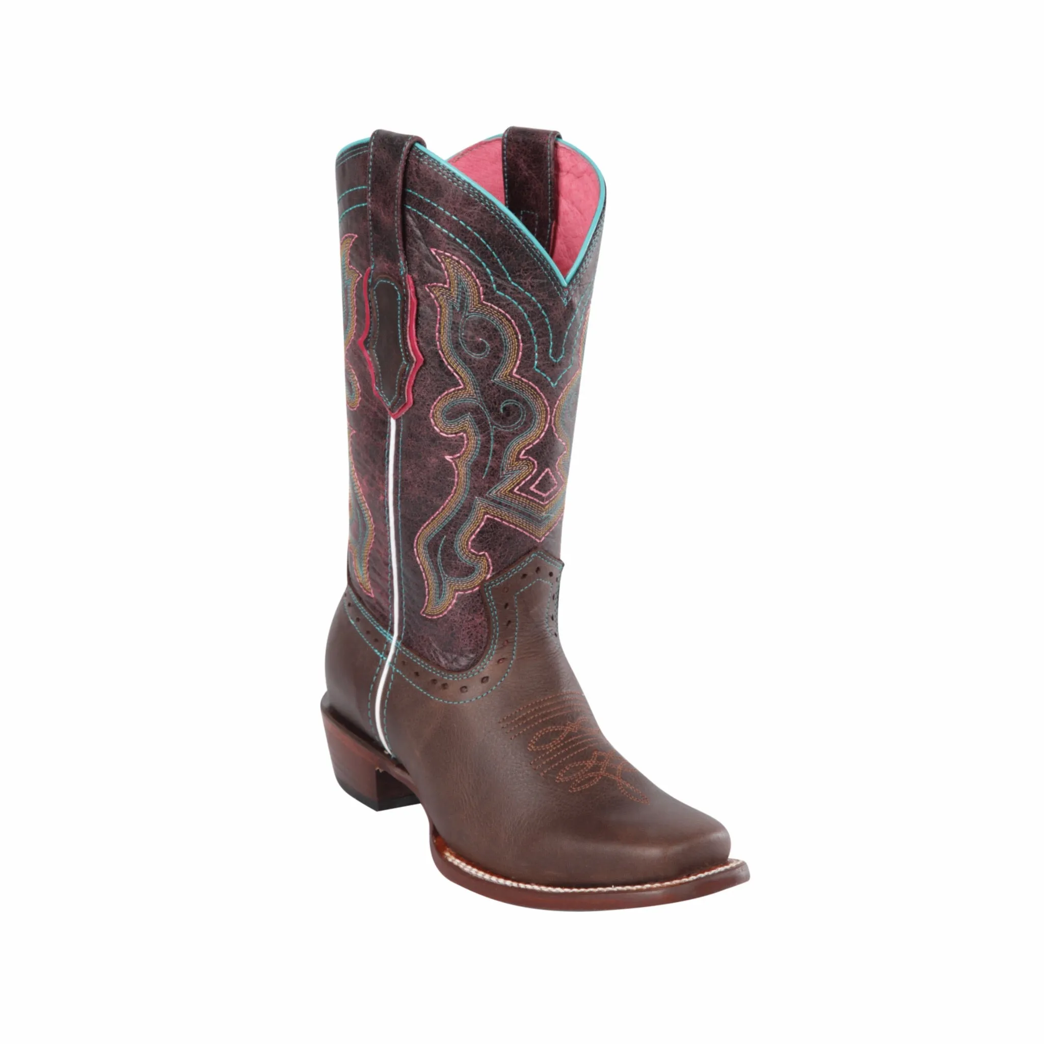 Women's Quincy Grasso Leather Boots Square Toe