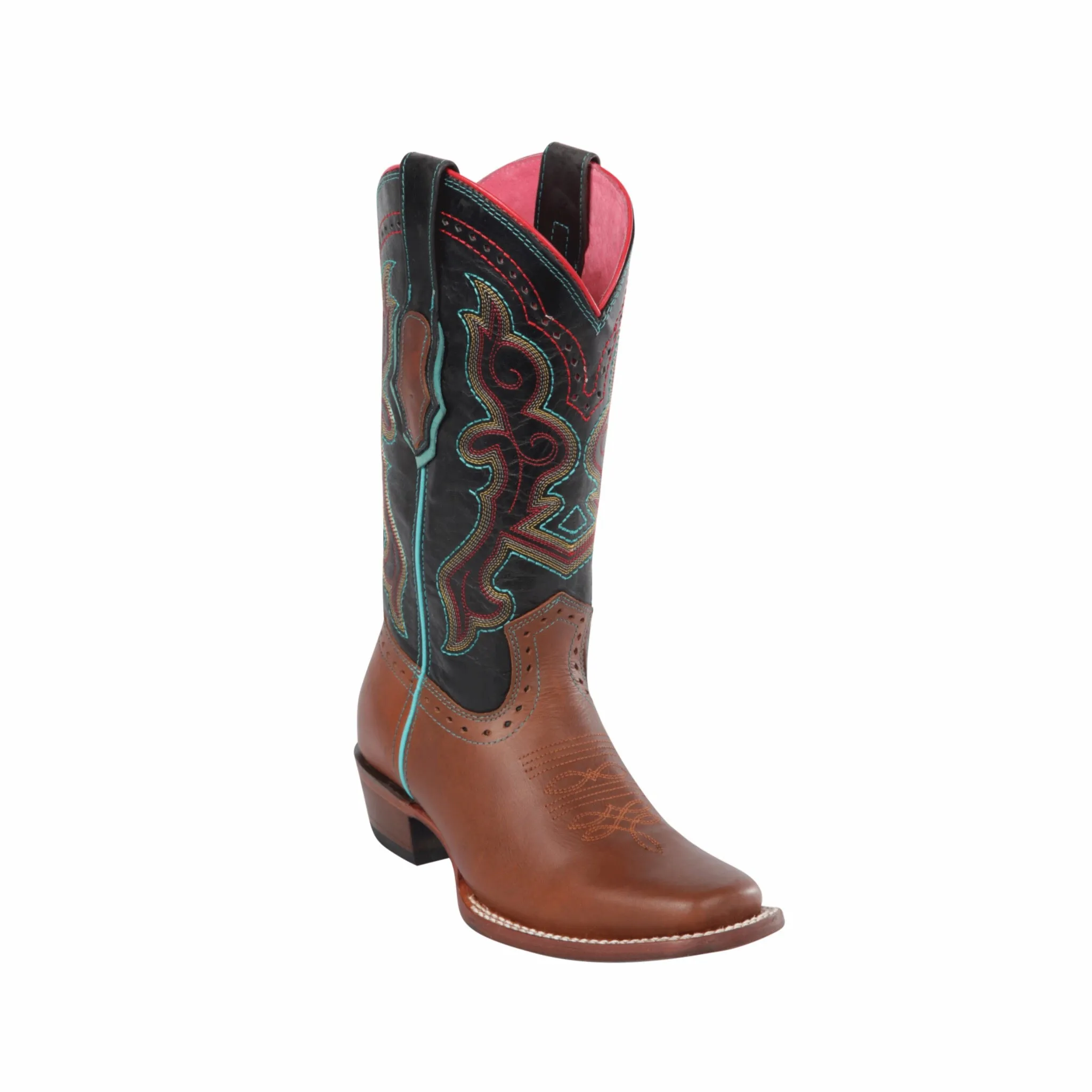 Women's Quincy Grasso Leather Boots Square Toe