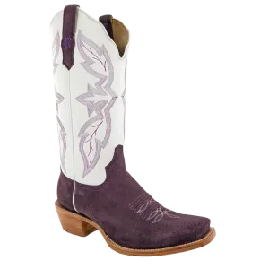 WOMEN'S R WATSON RWL8408 Plum Rough Out Boots
