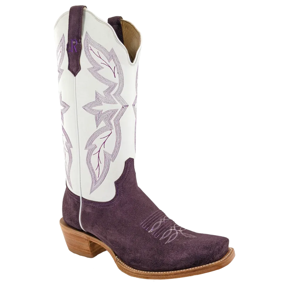 WOMEN'S R WATSON RWL8408 Plum Rough Out Boots