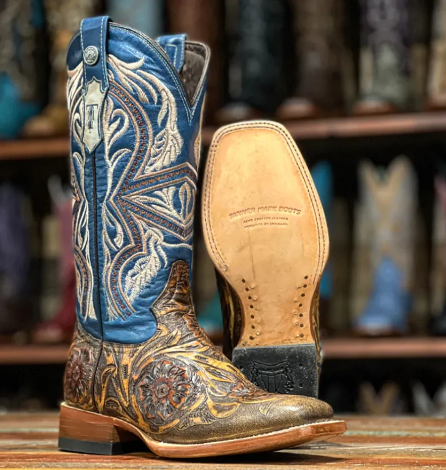 Women's Tanner Mark Floral Hand Tooled Boots