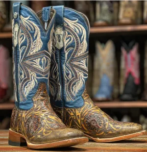 Women's Tanner Mark Floral Hand Tooled Boots