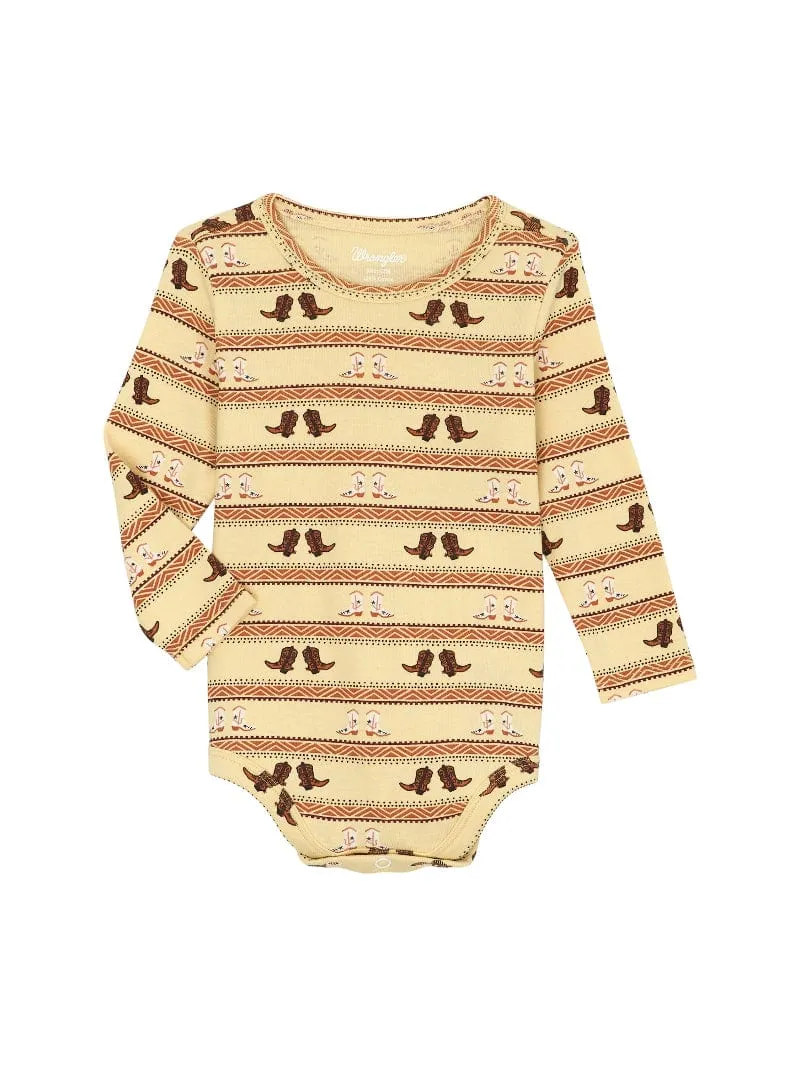 Wrangler Romper Infant Boys Western Boots